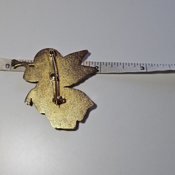 ***Final Sale*** Vintage Gold Tone Angel Brooch - Picture 4 of 9